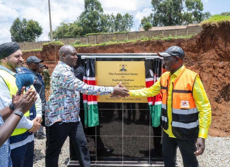 File image of President William Ruto and Kericho Governor Eric Mutai.